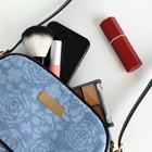 Сумка женская кросс-боди на молнии, 20.5×6.5×11.5 см, с цветочным принтом, синяя - Фото 5