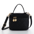 Сумка женская кросс-боди на молнии, 16.5×9×10.5 см, чёрная - Фото 3