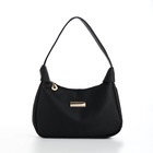 Сумка женская багет на молнии, 25×7×13.5 см, чёрная - Фото 6