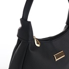 Сумка женская багет на молнии, 25×7×13.5 см, чёрная - Фото 8