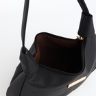 Сумка женская багет на молнии, 25×7×13.5 см, чёрная - Фото 4