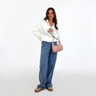 Сумка женская багет на молнии, 25×7×13.5 см, розовая - Фото 2