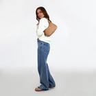 Сумка женская багет на молнии, 25×7×13.5 см, бежевая - Фото 9