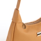 Сумка женская багет на молнии, 25×7×13.5 см, бежевая - Фото 6