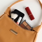 Сумка женская багет на молнии, 25×7×13.5 см, бежевая - Фото 3