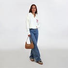 Сумка женская багет на молнии, 25×7×13.5 см, бежевая - Фото 2