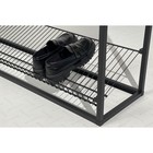 Обувница в прихожую «Крафт 2», 2 ящика, 2 полки, 1150×300×800 мм, цвет чёрный муар/белый - Фото 5