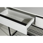 Обувница в прихожую «Крафт 2», 2 ящика, 2 полки, 1150×300×800 мм, цвет чёрный муар/белый - Фото 6