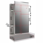 Трюмо «Арина», с зеркалом, 706×330×1102 мм, цвет белый рамух - Фото 3