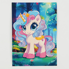 Аппликация стразами для детей «Единорожка», набор для творчества, А5 - Фото 3