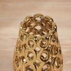 Ваза керамика настольная "Базили" круги, 24,5х10 см, золото - Фото 2