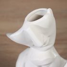 Ваза керамика настольная "Нежные прикосновения" 20,5х14 см, белый - Фото 4