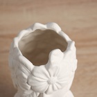 Ваза керамика настольная "Сладкие грёзы" 19х8 см, белый - Фото 4