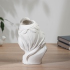 Ваза керамика настольная "Дерзкая дама" 20х8 см, белый - Фото 3