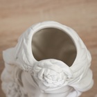 Ваза керамика настольная "Дерзкая дама" 20х8 см, белый - Фото 4