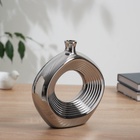 Ваза «Брэм», овал, 20×19 см, керамика, серебро - Фото 2