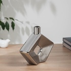 Ваза «Брэм», ромб, 23.5×20 см, керамика, серебристая - Фото 2