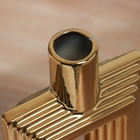 Ваза керамика настольная "Брэм" прямая, 27,5х15 см, золото - Фото 3