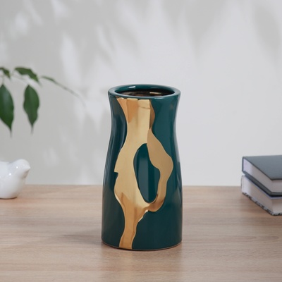 Ваза «Аннар», 18×9.5 см, керамика, зелёная