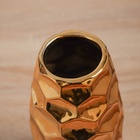 Ваза «Дарио», соты, d=6 см, 21×7 см, керамика, золотистая - Фото 2