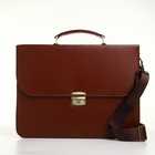 Портфель деловой мужской на клапане, 38×4×28 см, коричневая - Фото 3
