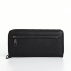 Портмоне мужское на молнии, отдел для карт, монет, чёрное - Фото 4
