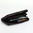 Портмоне мужское на молнии, отдел для карт, монет, чёрное - Фото 2