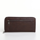 Портмоне мужское на молнии, отдел для карт, монет, цвет коричневый - Фото 4
