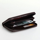 Портмоне мужское на молнии, отдел для карт, монет, цвет коричневый - Фото 2