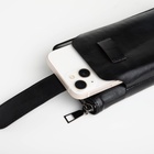 Портмоне мужское на молнии, отдел для телефона, карт, монет, цвет чёрный - Фото 3