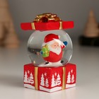 Снежный шар новогодний стеклянный «Персонаж в подарке», 4.5×4.5×7.3 см, МИКС - Фото 4