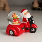 Снежный шар новогодний стеклянный «Дед Мороз на мотоцикле с коляской», 7.5×8.2×7 см, МИКС 10473423