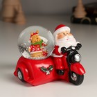 Снежный шар новогодний стеклянный «Дед Мороз на мотоцикле с коляской», 7.5×8.2×7 см, МИКС 10473423