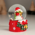 Снежный шар стеклянный «Новогодний персонаж с бантом, ёлочкой», 4.7×4.7×6.5 см, МИКС - Фото 4