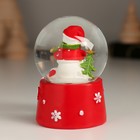 Снежный шар стеклянный «Новогодний персонаж с бантом, ёлочкой», 4.7×4.7×6.5 см, МИКС - Фото 5