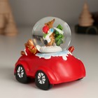 Снежный шар новогодний стеклянный «Автомобиль», 8.3×6.6×7.8 см, МИКС 10473429