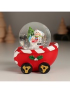 Снежный шар новогодний стеклянный «Поезд», набор 4 шт., 26×5.4×8.7 см - фото 50335663