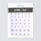 Наклейки для ногтей 10*8см Звёзды серебр с блестк подложка QF - Фото 2