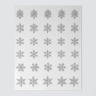 Наклейки для ногтей 10*8см Снежинки серебр с блестк подложка QF - Фото 1