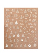 Наклейки для ногтей «Праздник», объёмные, фольгированные, серебристые - Фото 5