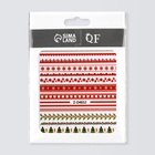 Наклейки для ногтей «Зимние узоры», красные, зелёные - Фото 5