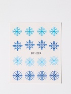 Слайдеры для ногтей «Снежинки», голубые, синие - Фото 3