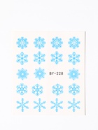 Слайдеры для ногтей «Снежинки», голубые - Фото 4