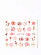 Слайдеры для ногтей «Цветочки и листочки», красные, розовые - Фото 4