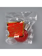Ёлочный шар «Зимний узор красный», d=5 см, 1 LED, от батареек AG13x3, свечение тёплое белое 10485079 - фото 16955653
