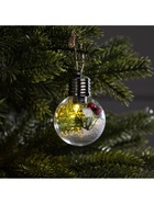 Ёлочный шар «Снежная хвоя», d=6 см, 1 LED, от батареек LR44×3, свечение тёплое белое - Фото 4