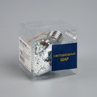 Ёлочный шар «Снежная хвоя», 9×5.5 см, 1 LED, от батареек LR44×3, свечение тёплое белое - Фото 4