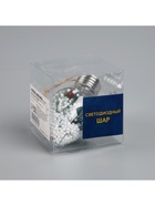 Ёлочный шар «Снежная хвоя», 9×5.5 см, 1 LED, от батареек LR44×3, свечение тёплое белое - Фото 7