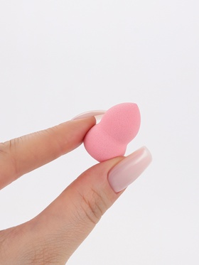 Спонжи для макияжа, набор - 5 шт., увеличиваются при намокании, розовые