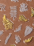 Наклейки для ногтей «Папоротник», белые, золотистые - Фото 3